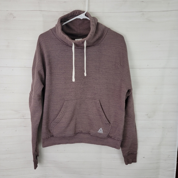 Small Reebok Cowl Neck Pullover Swearshirt - Picture 2 of 5